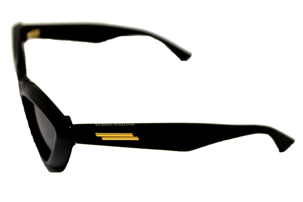 Bottega Veneta Black Sculptured Cat Eye Sunglasses BV1101S