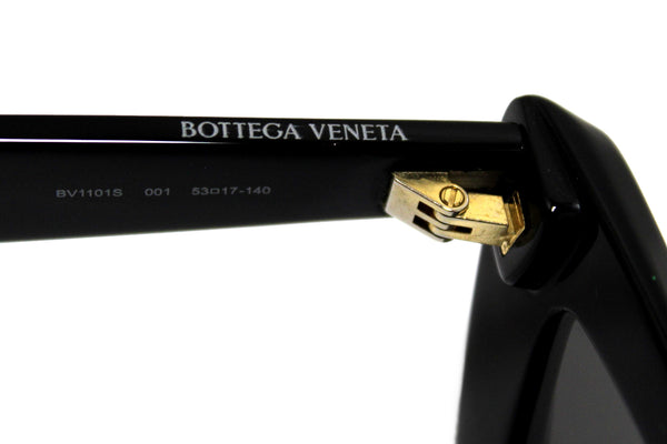 Bottega Veneta Black Sculptured Cat Eye Sunglasses BV1101S