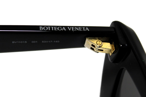 Bottega Veneta Black Sculptured Cat Eye Sunglasses BV1101S