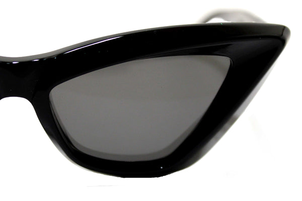 Bottega Veneta Black Sculptured Cat Eye Sunglasses BV1101S
