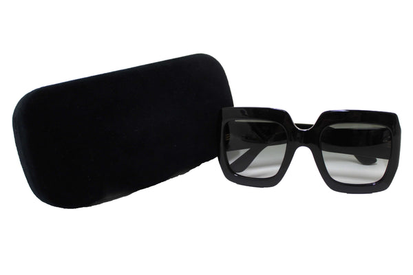 Gucci Black Oversized Square Frame Sunglasses GG0053S