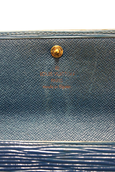 Louis Vuitton Blue Epi Leather Sarah Long Wallet
