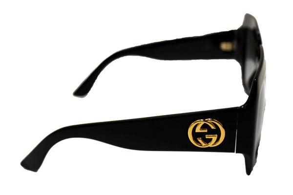 Gucci Black Oversized Square Frame Sunglasses GG0053S