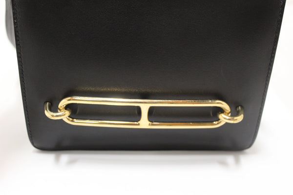 Hermes Black Evercolor Calfskin Leather Roulis Mini Bag