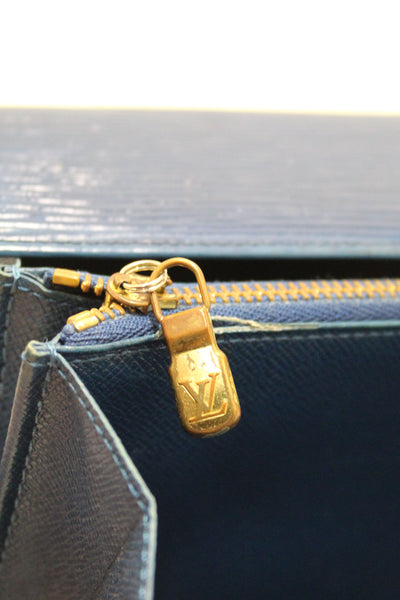 Louis Vuitton Blue Epi Leather Sarah Long Wallet