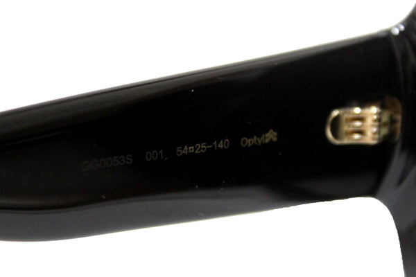 Gucci Black Oversized Square Frame Sunglasses GG0053S