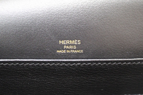 Hermes Black Evercolor Calfskin Leather Roulis Mini Bag