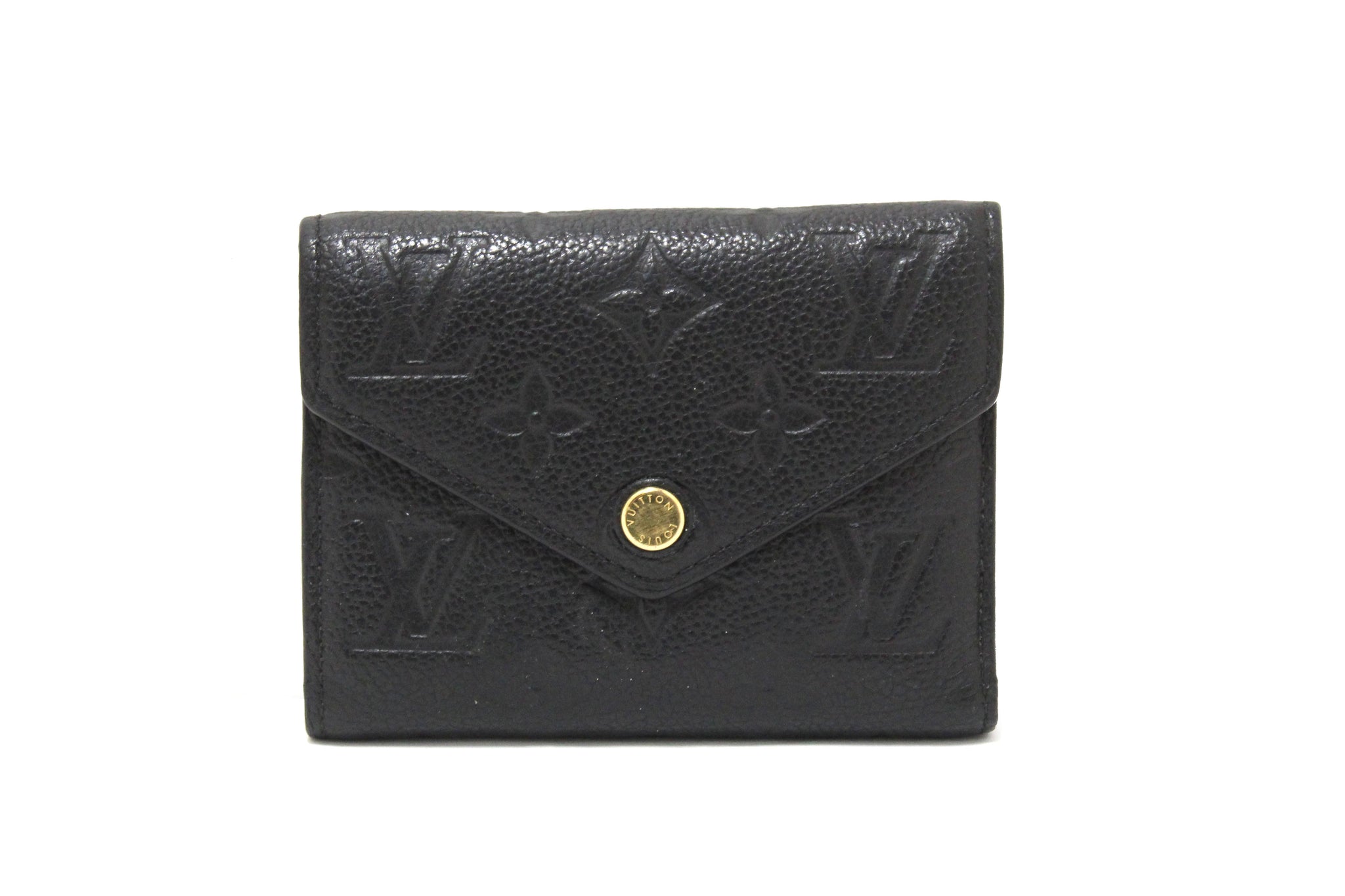 Louis Vuitton Black Monogram Empreinte Leather Victorine Wallet
