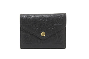 Louis Vuitton Black Monogram Empreinte Leather Victorine Wallet