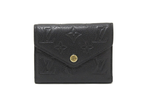 Louis Vuitton Black Monogram Empreinte Leather Victorine Wallet