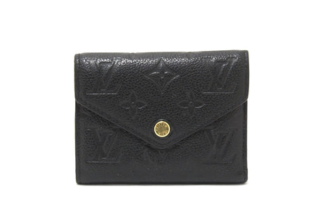 Louis Vuitton Black Monogram Empreinte Leather Victorine Wallet