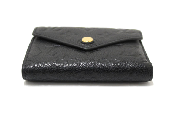 Louis Vuitton Black Monogram Empreinte Leather Victorine Wallet
