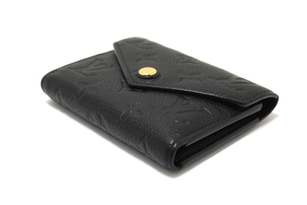 Louis Vuitton Black Monogram Empreinte Leather Victorine Wallet