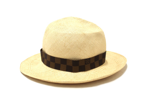 Louis Vuitton Vintage Golf Cup 1999 Hawaii Beige Straw Panama-Style Hat