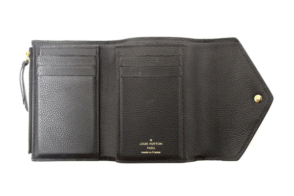 Louis Vuitton Black Monogram Empreinte Leather Victorine Wallet