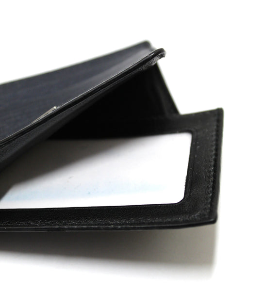 Salvatore Ferragamo Navy Leather Card Holder