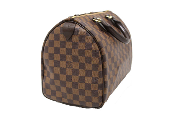 Authentic Louis Vuitton Damier Ebene Canvas Speedy 30 Handbag