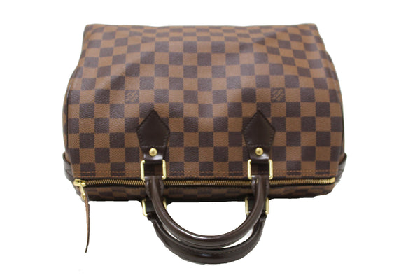 Authentic Louis Vuitton Damier Ebene Canvas Speedy 30 Handbag