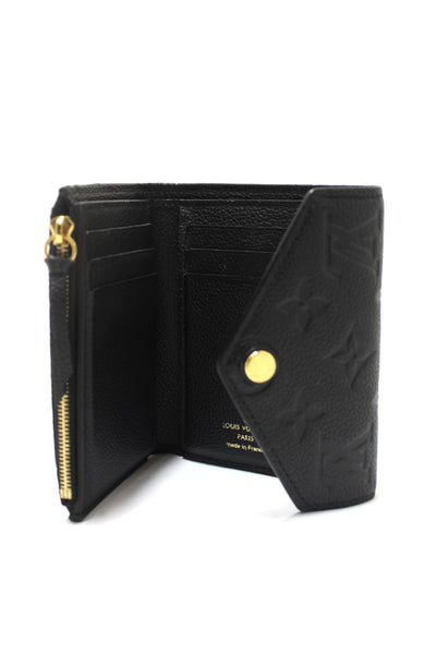 Louis Vuitton Black Monogram Empreinte Leather Victorine Wallet