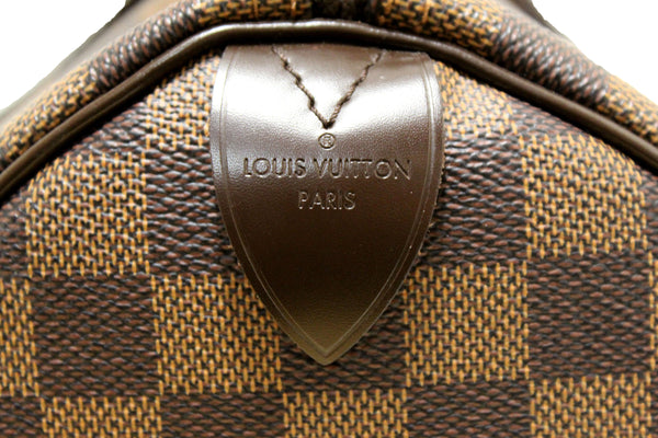 Authentic Louis Vuitton Damier Ebene Canvas Speedy 30 Handbag