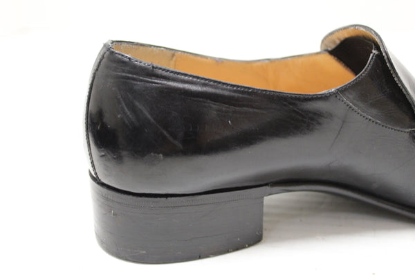 Salvatore Ferragamo Men's Black Calf Leather Loafer Dress Shoes size 7.5