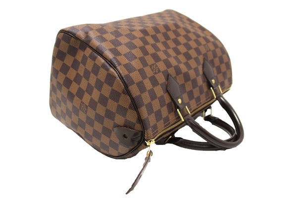 Authentic Louis Vuitton Damier Ebene Canvas Speedy 30 Handbag