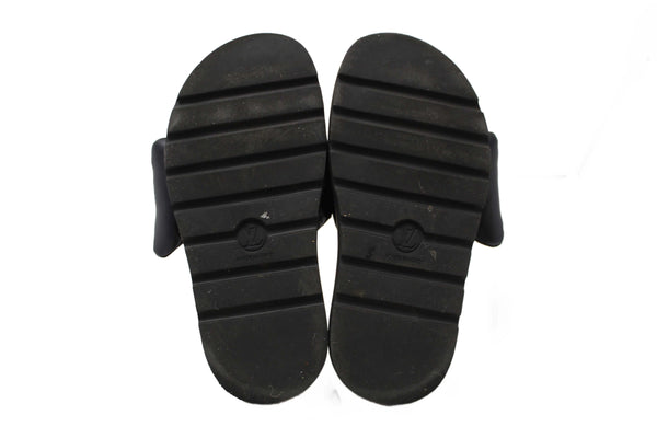 Louis Vuitton Navy Blue Nylon Monogram Womens Pool Pillow Comfort Mules Size 38