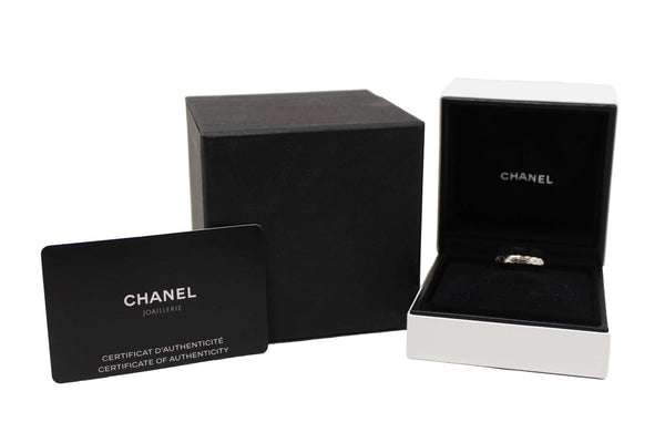 Chanel 18K White Gold Mini Coco Crush Ring 58 8.5