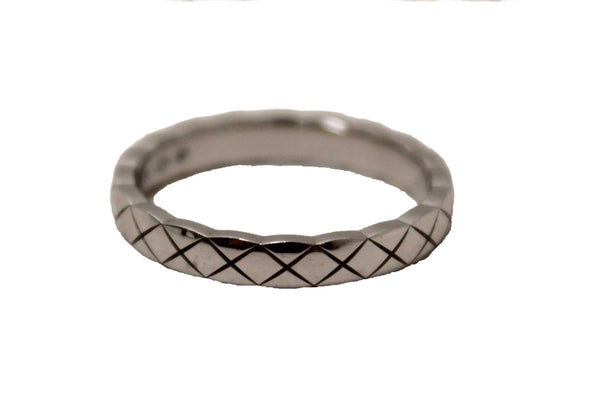 Chanel 18K White Gold Mini Coco Crush Ring 58 8.5