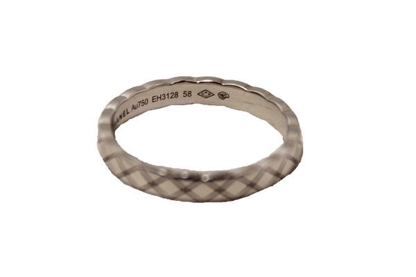 Chanel 18K White Gold Mini Coco Crush Ring 58 8.5