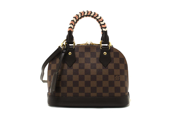 Louis Vuitton Damier Ebene Braided Alma BB Handbag