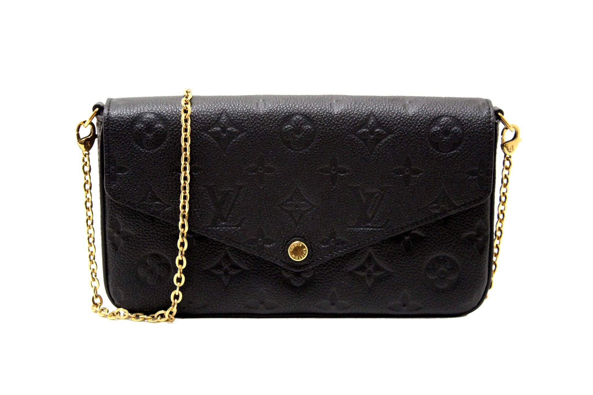Louis Vuitton Black Monogram Empreinte Felicie Pochette Bag