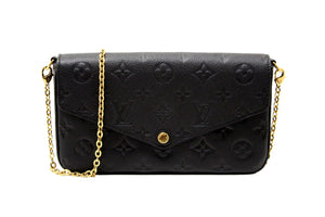 Louis Vuitton Black Monogram Empreinte Felicie Pochette Bag