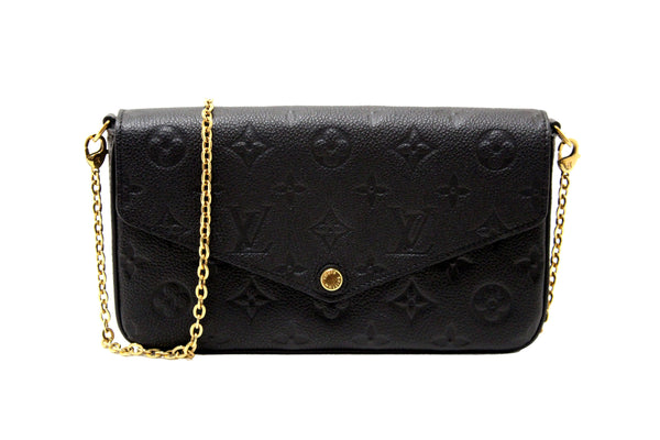 Louis Vuitton Black Monogram Empreinte Felicie Pochette Bag