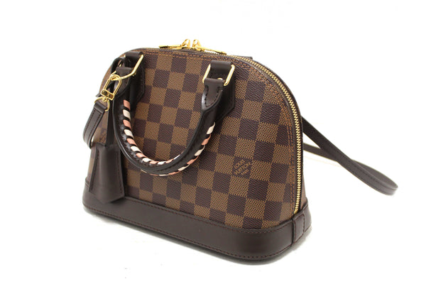 Louis Vuitton Damier Ebene Braided Alma BB Handbag