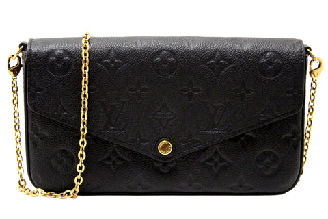 Louis Vuitton Black Monogram Empreinte Felicie Pochette Bag