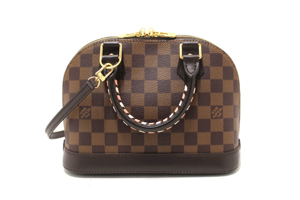 Louis Vuitton Damier Ebene Braided Alma BB Handbag