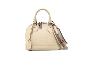 Louis Vuitton Quartz White Leather Alma BB Hand/Crossbody Bag