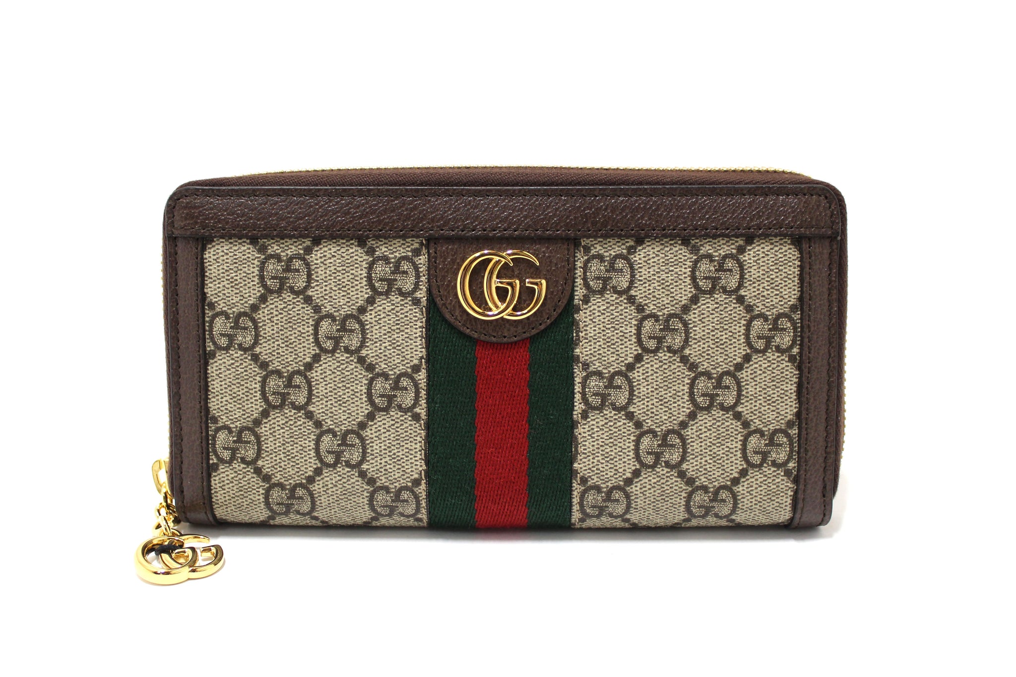 NEW Gucci GG Supreme Ophidia Zip Around Wallet 523154