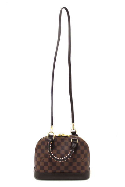 Louis Vuitton Damier Ebene Braided Alma BB Handbag