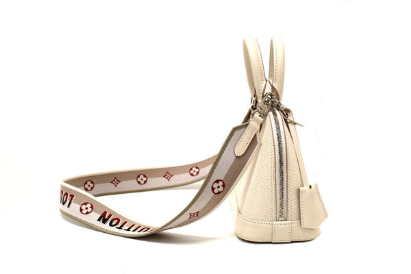 Louis Vuitton Quartz White Leather Alma BB Hand/Crossbody Bag