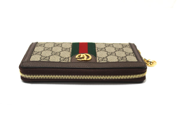 NEW Gucci GG Supreme Ophidia Zip Around Wallet 523154