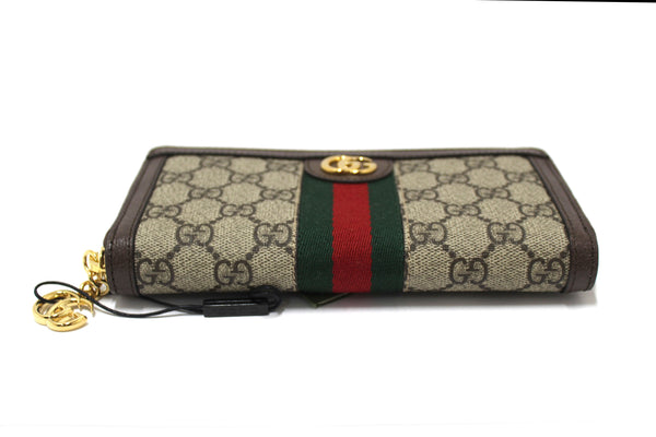 NEW Gucci GG Supreme Ophidia Zip Around Wallet 523154