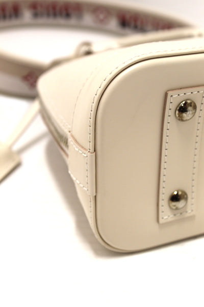 Louis Vuitton Quartz White Leather Alma BB Hand/Crossbody Bag