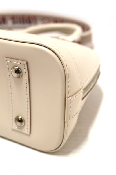 Louis Vuitton Quartz White Leather Alma BB Hand/Crossbody Bag
