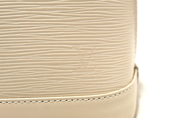 Louis Vuitton Quartz White Leather Alma BB Hand/Crossbody Bag