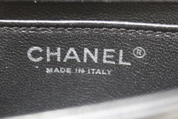 Chanel Interlaced Chain Strap Braided Black Lambskin Leather and Resin Mini Clutch