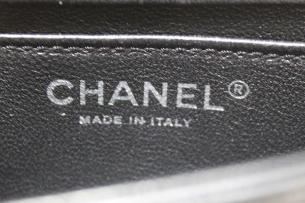 Chanel Interlaced Chain Strap Braided Black Lambskin Leather and Resin Mini Clutch