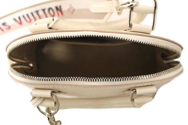 Louis Vuitton Quartz White Leather Alma BB Hand/Crossbody Bag