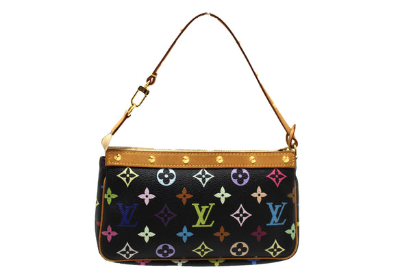Louis Vuitton Black Multicolor Pochette Accessories Handbag